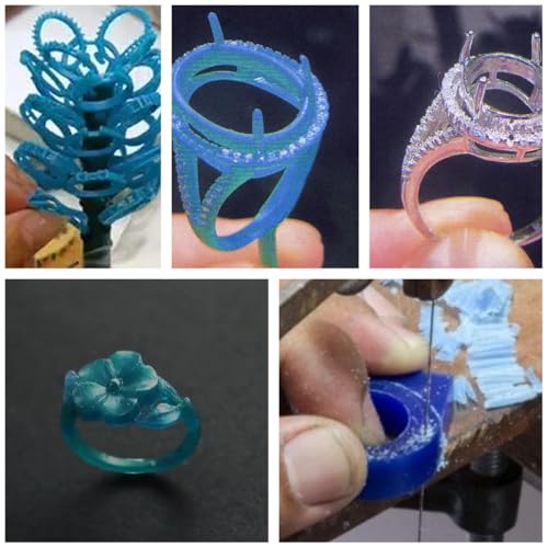 NIUPIKA Carving Wax Ring Tube for Making Rings Mold Hard Wax Blank Large Flat Side Tube Blue Color (All) - size: All