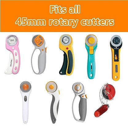 Titanium Coated 45mm Rotary Cutter Blades 15 Pack Fits Olfa, Fiskars, Replacement Rotary Blade for Arts Crafts Quilting Scrapbooking Sewing, Sharp and Durable - size: 45mm 15pcs (Titanium Plating)