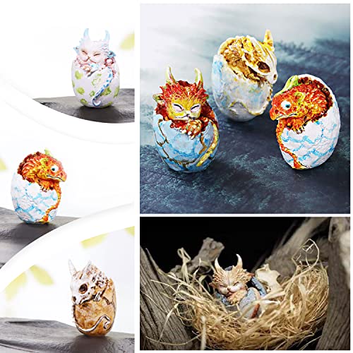 Cayway 3 PCS Small Dragon Egg Silicone Mould for Resin, Dragon Egg Epoxy Silicone Moulds Jewelry Casting Mould for Resin Craft DIY, Keychain, Home Decoration