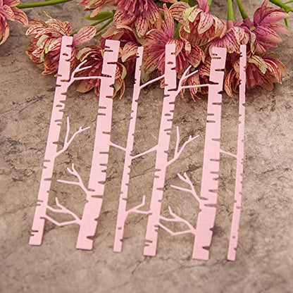 Trees Cutting Dies Handmade DIY Paper Cards Album Decoration Stencils Template Embossing for Card Scrapbooking Craft (Forest) - style: Birch Forest