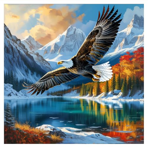 hill froeistung Eagle Diamond Art Painting Kits for Adults | Scenery Diamond Art for Beginners, 5D DIY Full Drill Round Gem Art Craft Home Wall Decor Gift 12x12 inch - color: HF-A105