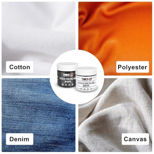 Tinks Screen Printing Ink - Blue - 8 oz. | Water-Based Fabric Ink - Screen Printing, Stenciling, Tote Bags & Fabric Stamping - Non-Toxic, No Harsh Fumes - 8 oz. - color: Blue