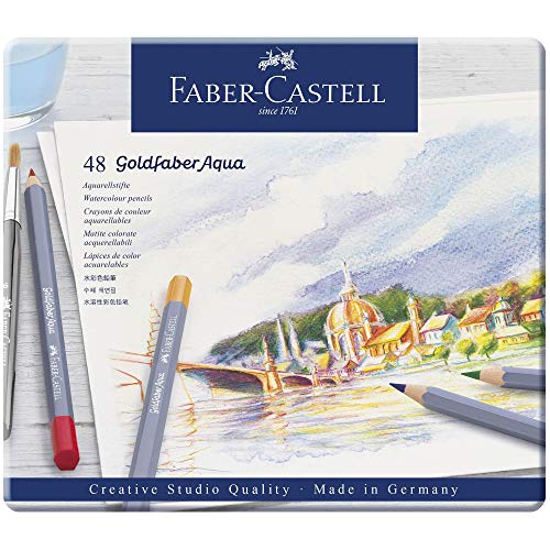 Faber-Castell Creative Studio Goldfaber Watercolor Pencils (48Count) - style: artistic" or "classic/vintage