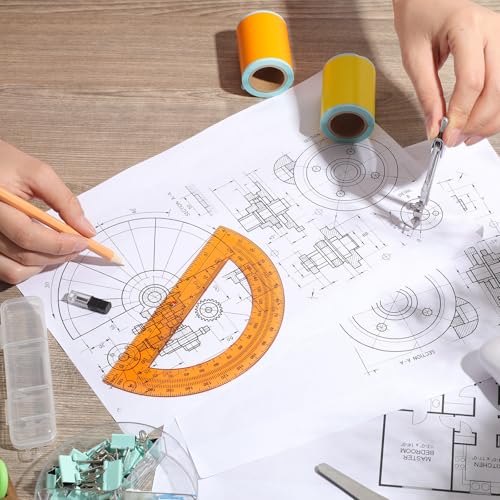 EBOOT Student Geometry Set, 180 Degree Protractor Compass 6",Orange | Swing Arm Protractor Ruler Compass, Geometry Drawing Tools for Measuring Angles, School Classroom Math Supplies - color: Orange