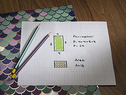 Bienfang Designer Grid Paper Pad, 4x4 Cross Section, 8.5 x 11 inches, 50 Sheets - color: 4x4 Cross Section, size: 8.5 x 11