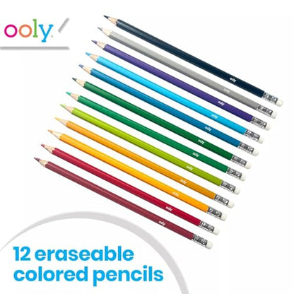 Ooly UnMistakeAbles Erasable Colored Pencils, Set of 12 - style: Erasable Pencils
