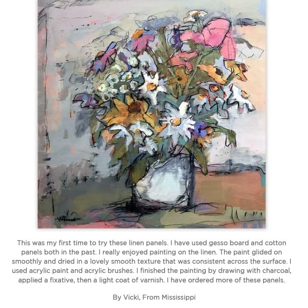 Centurion All-Media Primed Linen Panels - 4x6 3 Pack - 11oz Universal Primed Canvas Boards for Painting, Mounted on MDF Wood, Non-Warping, Ideal for Artists, Professionals, and Painters - size: 4"x6"