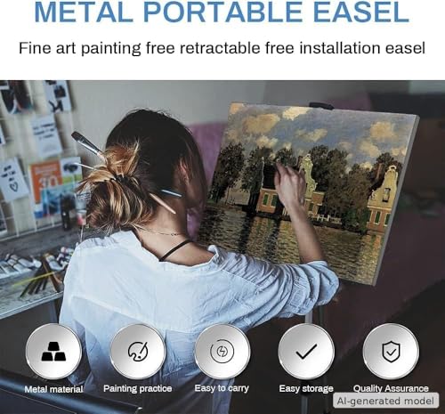 RRFTOK Silver 2 Pack 17-66 Inch Art Easel Stand for Painting and Sign - style: 66S 2pack