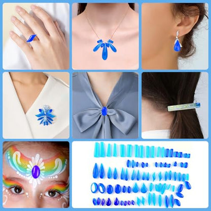 Resin Earring Molds, 41 Paired Shapes Stud Earring Silicone Molds | for Epoxy Resin Casting, Rectangle Oval Cabochon Teardrop Gem Pendant Mold for DIY Jewelry Necklace, Dangle Drop Keychain - color: 1PCS Tear Drop Shape Resin Jewelry Molds