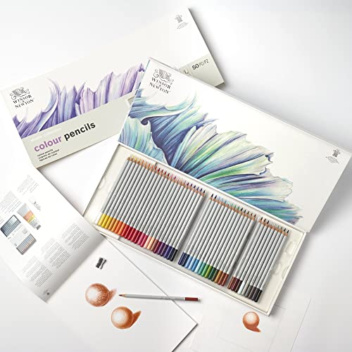 Winsor & Newton Studio Collection, Colour Pencil Box Set of 50 - style: 50 Color Pencils