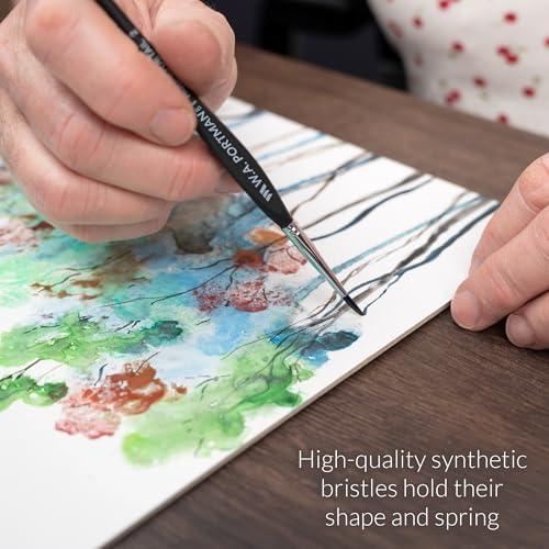 WA Portman Fine Detail Paint Brushes Set, 4pc Model Miniature Paint Brushes - color: Detail