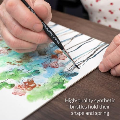 WA Portman Fine Detail Paint Brushes Set, 4pc Model Miniature Paint Brushes - color: Detail