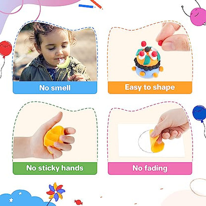 Aestd-ST Air Dry Clay 160 Colors, Modeling Clay for Kids, DIY Magic Clay | Molding Clay Kit, 4 Sculpting Tools, Resealable bags, Non-Sticky Soft, Super Light, Arts & Crafts Gift for Boys Girls Kids
