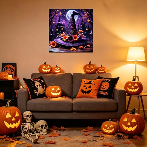 5D Full Drill Witch Hat Diamond Art Painting Kits for Adults Beginners - color: YZ-91-01