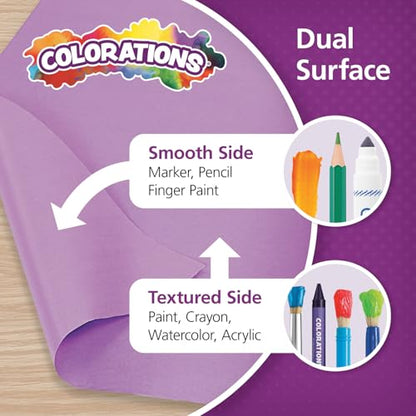 Colorations Dual Surface Paper Roll, Purple, 36" x 1000' - color: Purple