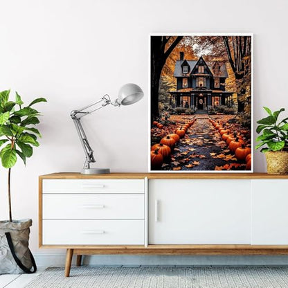 Landscape Paint by Number for Adults, Halloween Paint by Numbers for Adults - color: MT13258