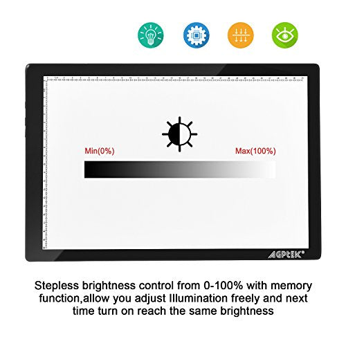 Light Box,Magnetic A4 Light Pad LED Tracing Light Board Physical Buttons