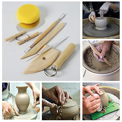 Artzuvs Clay Sculpting Tools 28pcs Polymer Pottery Modeling Tools Set for Ceramic Club Crafts,Carving,Sculpture,Shaping, Hobbyists,Artists,Expert
