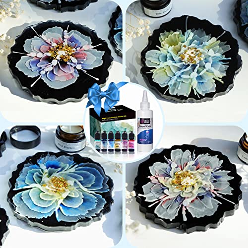 LET'S RESIN Ocean White Epoxy Resin Pigment 167g/5.89oz for Epoxy Resin | High Concentrated Pigment Paste for UV Resin, UV Resistant Opaque Pigment for Cells & Lacing, 3D Flower Resin Coasters - color: white