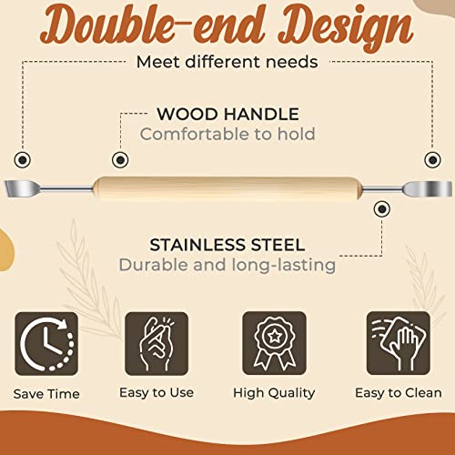 JETMORE 35 Pcs Clay Sculpting Tool Kit, Clay Cutters, Pottery Tools for DIY | Clay tools support carving, shaping and detailing, Sculpting tools suit pottery, ceramics, molding and polymer clay projects - color: 35 Pack