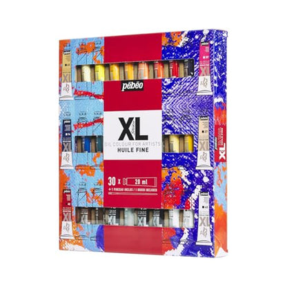 PEBEO Pébéo Fine XL Oil Paint Set, Complementary Colours, 30 x 20 ml + Brush - size: 30 x 20 ml + Brush