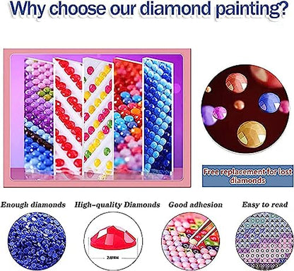 EIBEILI Diamond Art Kits for Adults-Book Flowers Diamond Painting Wall Art - color: DP02885