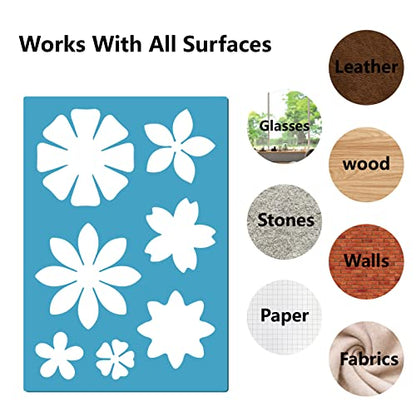 GORGECRAFT 5X3.5 21 Different Flowers Jewelry Shape Template Earring Stencils Reusable Cutouts Cutting Stencil Lapidary Templates for Bracelets Earrings Making Jewelry Accessories DIY Crafts - style: Custom