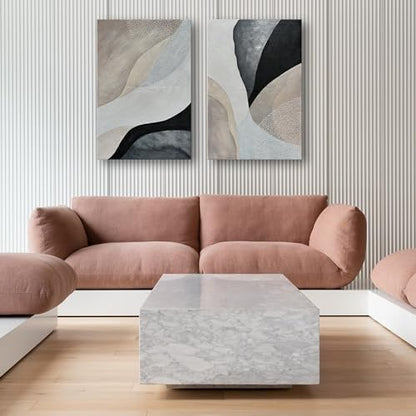 Art Hand-Painted Modern Abstract Oil Painting Textured Canvas Mural Home Wall Art Deco 36x24 inches x2 - color: Yi046