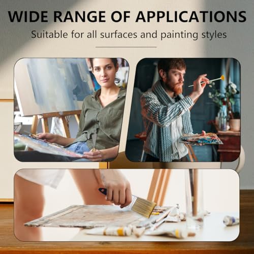 Brushes for Oil Painting Painting Knife Set 5pcs Stainless Steel Palette Knives Background Blender Brush and Fan Blender Artist Brush 2 &1inch Landscape Brushes for Oil Canvas Acrylic Painting