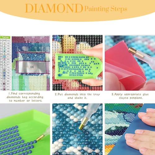 AIBOERL 4 Pack Diamond Art Kits for Adults,Fruits Diamond Painting | Round Drill Disco Fruits Diamond Painting for Beginners DIY Rhinestone 5D Diamond dots(Gemstone Craft)Wall Art Gift 12x16IN - color: DP03583