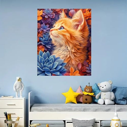 Arttoplus Cat Paint by Numbers Kit for Adults Beginner 16x20 inch - color: MT22586-US