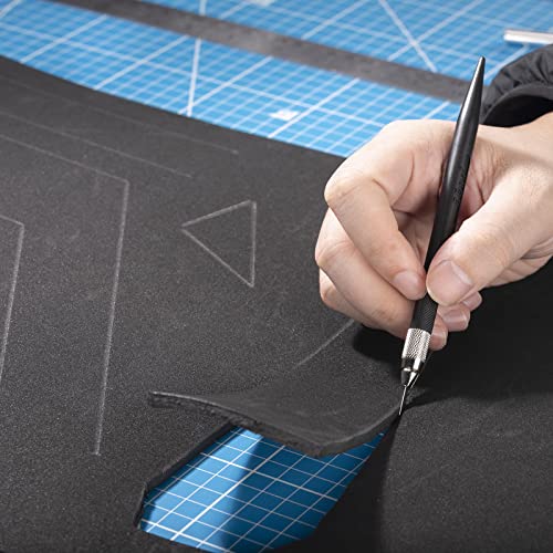 2-Pack Black Eva Foam Cosplay Sheets roll, Premium eva Craft Foam 6mm Thick, 13.9" x 49", High Density 86kg/m3 for Cosplay Costume, Crafts, DIY Projects by MEARCOOH - color: 2PCS:Black, size: Thickness-6mm