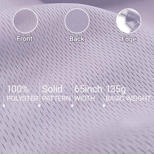 Bird Eye Mesh Jersey 5 Yards 65" Wide Light Purple - color: Light Purple, size: 65'' x5 yard