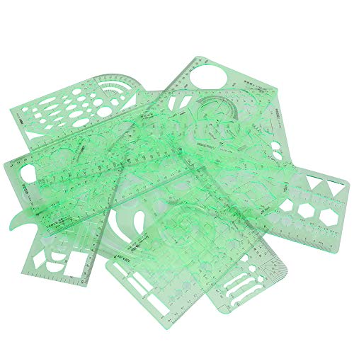 Drawing Tools, Geometric Stencils Drawing Stencils Geometric Drawing Template Multi Function Measuring Ruler 12pcs Ruler Set Curve Shaped Grading Rulers for Sewing Pattern