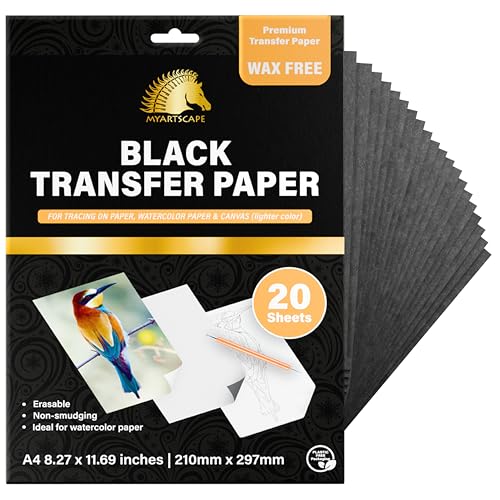 MyArtscape Graphite Transfer Paper - A4 Black 20 Sheets