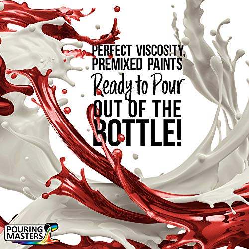 Pouring Masters True Red Metallic Pearl Ready to Pour Acrylic Pouring Paint - Premium 64-Ounce Pre-Mixed Fluid Acrylic Paint - Fluid Art Supplies for Canvas, Wood, Paper, Tile & Rocks - color: True Red Metallic Pearl, size: 64 Fl Oz (Pack of 1)