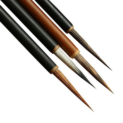 TIUSUTA Store Set of 4 Chinese Painting Brushes Set Flower Bird Line-Drawing Brushes