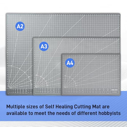 Self Healing Cutting Mat for 3D Printing Models, 12"×9" Double Sided 5-Ply Craft Cutting Board Precision Grid Angle Lines for Small Resin Parts Trimming, FDM Model Deburring - color: A4