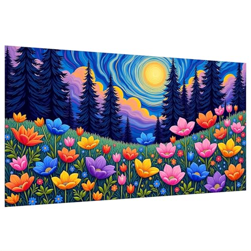 SparkGlow Large Landscaep Diamond Art Kits for Adults, 27.5 X 15.7 Inch | Diamond Dot Art Flowers, Diamond Painting Large, for Beginners, Premium Material, Gifts, Home Decoration - color: Landscape 027