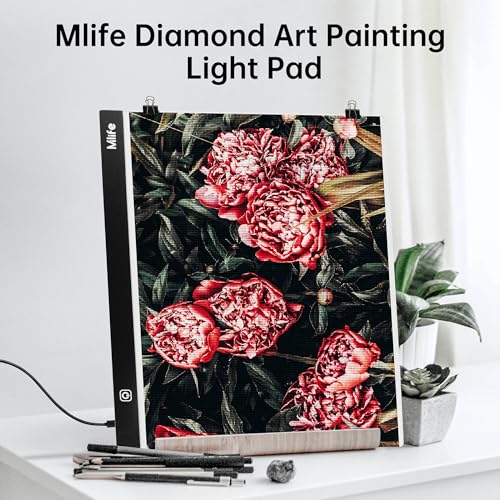 Mlife A3s Diamond Art Painting Light Board with 3 Adjustable Brightness Tracing Light Box, USB Powered LED Light Pad Diamond Art Accessories for Drawing, Sketching, Animation - style: A3S