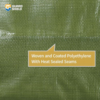 GUARD SHIELD Heavy Duty Tarp 30x40 Feet Green Multi Purpose Thick Waterproof Poly Tarp Cover 10mil - color: Green, size: 30x40