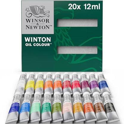Winsor & Newton Winton Oil Color Paint Set, 20 x 12ml (0.4-oz) Tubes - style: Tube Set - 20 x 12ml