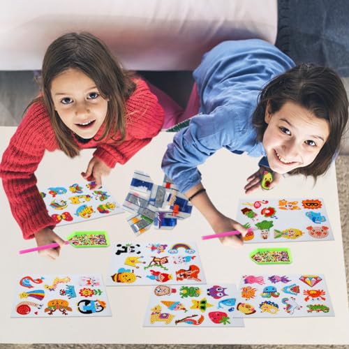 60pcs 5D Diamond Art Stickers Arts and Crafts Kits for Kids Ages 4-8 8-12