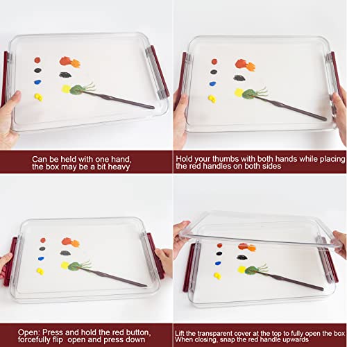 9.5x14.5x1.6 inches Wet Palette for Miniature Models - Wet pallete for Acrylic Painting Wet pallets for Painting Miniatures Keep Your Paint Wet for Longer for Miniature Models
