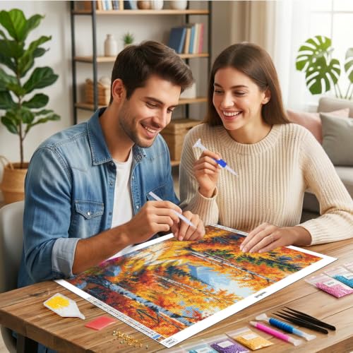 HeeBenor 5D Landscape Large Diamond Painting Kits for Adults, 27.5" X15.7" - color: Landscape 045