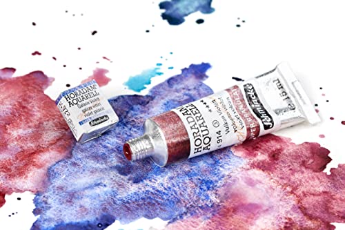Schmincke - HORADAM® AQUARELL, Super Granulation, 14 911 044 Volcano Yellow, 1/2 pans, very strong granulating colors, finest super granulating watercolors - color: 911 volcano yellow