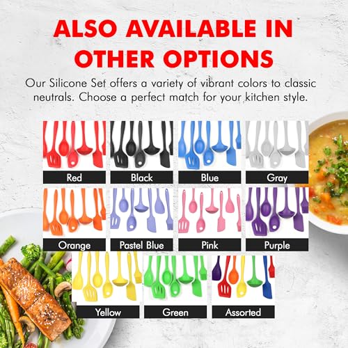 Chef Craft Premium Silicone Kitchen Tool and Utensil Set, 7 Piece, Yellow - color: Yellow, size: 7 Piece Set