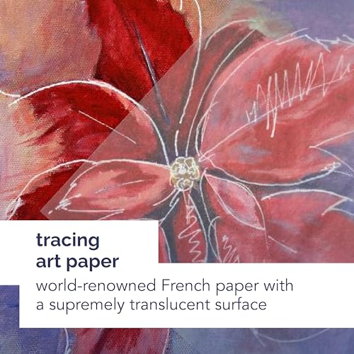 Canson Artist Series Tracing Pad Tape Binding, 50 Sheet, Art Supplies for Students & Professionals 14x17 inch - size: 14x17 inch