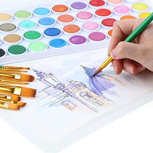 Transon 20pcs Artist Painting Brush Set for Acrylic Watercolor Gouache Hobby Craft Face Rock Painting Green - color: Green