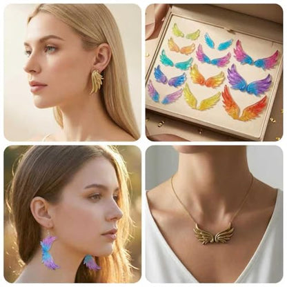 Actvty Wing Resin Molds, Angel Wings Epoxy Casting Silicone Molds for Jewelry Making Earrings, Necklace Pendants, DIY Keychain Resin Crafts